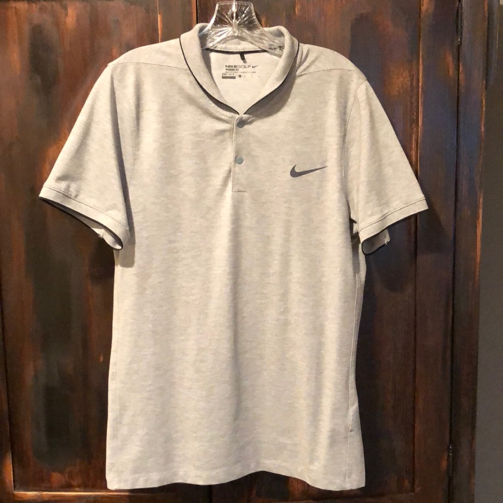 Nike Golf Modern Fit Dri-Fit Gray Golf Shirt Med.